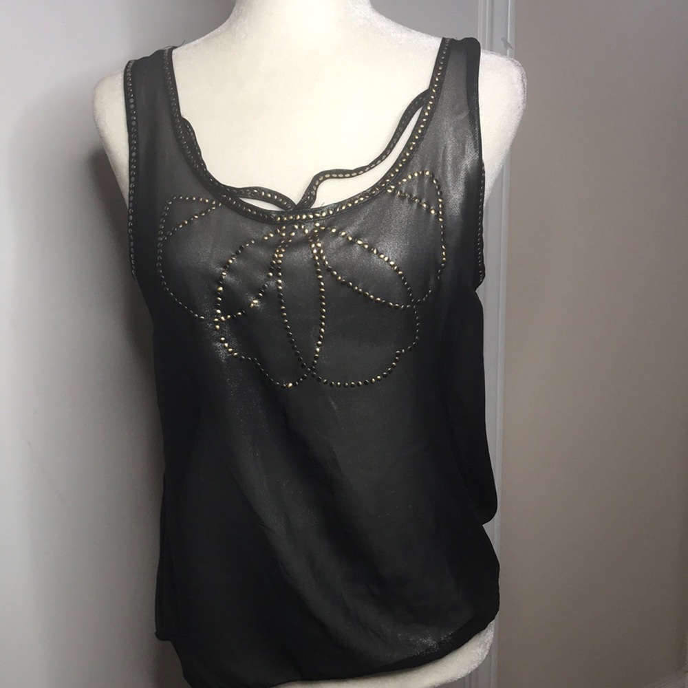 Sheer black sparkly sexy top
